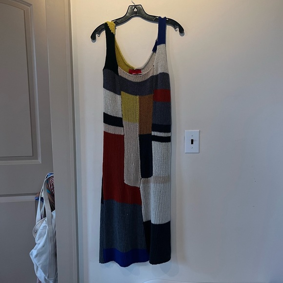 Eckhaus Latta Colorblock Knit Dress - Picture 1 of 3